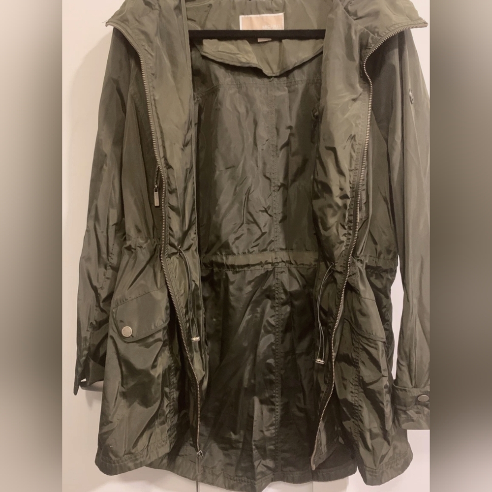 Michael Kors Hooded Anorak Olive Jacket Size XL - Picture 7 of 8